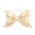 Glitter Bow Beak Clip 6cm gold