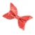 Glitter Bow Beak Clip 6cm red